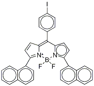 4,4-Difluoro-8-(4’-iodophenyl)-1,7-bis-(1’-napthyl)-4-bora-3alpha,4alpha-diaza-s-indaceneStructure,216255-54-8Structure 4,4-Difluoro-8-(4’-iodophenyl)-1,7-bis-(1’-napthyl)-4-bora-3alpha,4alpha-diaza-s-indacene Structure,216255-54-8Structure