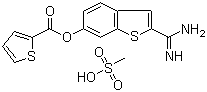 2-(氨基亞氨基甲基)苯并[b]噻吩-6-基酯 2-噻吩羧酸甲烷磺酸結構式_217099-44-0結構式