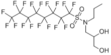N-(2,3-Dihydroxypropyl)-N-propyl-1,1,2,2,3,3,4,4,5,5,6,6,7,7,8,8-heptadecafluoro-1-octanesulfonamideStructure,2262-49-9Structure N-(2,3-Dihydroxypropyl)-N-propyl-1,1,2,2,3,3,4,4,5,5,6,6,7,7,8,8-heptadecafluoro-1-octanesulfonamide Structure,2262-49-9Structure