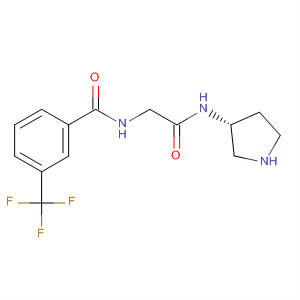 (R)-N-(2-氧代-2-(吡咯烷-3-基氨基)-乙基)-3-(三氟甲基)苯甲酰胺結(jié)構(gòu)式_226249-16-7結(jié)構(gòu)式