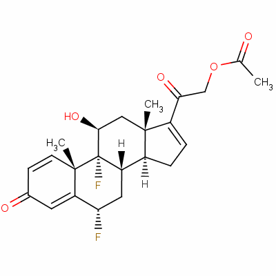 (6A,11b)-21-(acetyloxy)-6,9-difluoro-11-hydroxy-pregna-1,4,16-triene-3,20-dioneStructure,2326-26-3Structure (6A,11b)-21-(acetyloxy)-6,9-difluoro-11-hydroxy-pregna-1,4,16-triene-3,20-dione Structure,2326-26-3Structure