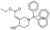 Rac-(2e)-3-[(乙氧基羰基)亞甲基]-1-三苯甲游基-4-羥基哌啶結(jié)構(gòu)式_239466-40-1結(jié)構(gòu)式