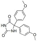5,5-Bis-(4-methoxy-phenyl)-imidazolidine-2,4-dioneStructure,2402-44-0Structure 5,5-Bis-(4-methoxy-phenyl)-imidazolidine-2,4-dione Structure,2402-44-0Structure
