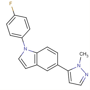 1-(4-氟苯基)-5-(1-甲基吡唑-5-基)-1H-吲哚結(jié)構(gòu)式_243467-78-9結(jié)構(gòu)式