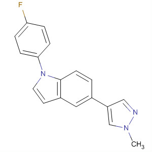 1-(4-氟苯基)-5-(1-甲基吡唑-4-基)-1H-吲哚結(jié)構(gòu)式_243467-79-0結(jié)構(gòu)式