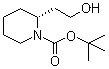1-Piperidinecarboxylic acid, 2-(2-hydroxyethyl)-, 1,1-dimethylethyl ester, (2R)- Structure,250249-85-5Structure