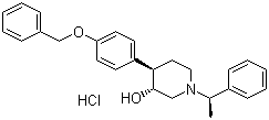 (3R,4r)-1-[(1r)-1-苯基乙基]-4-[4-(苯基甲氧基)苯基]-3-羥基哌啶鹽酸鹽結(jié)構(gòu)式_257938-65-1結(jié)構(gòu)式
