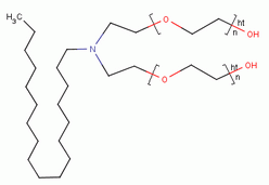 α,α’-[(十八烷基亞氨基)二-2,1-乙二基]雙(ω-羥基)-聚(氧-1,2-乙二基)結構式_26635-92-7結構式