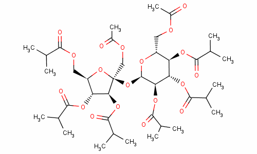6-O-acetyl-1,3,4-tris-o-(2-methyl-1-oxopropyl)-beta-d-fructofuranosyl-alpha-d-glucopyranoside 6-acetate2,3,4-tris(2-methylpropanoate)Structure,27216-37-1Structure 6-O-acetyl-1,3,4-tris-o-(2-methyl-1-oxopropyl)-beta-d-fructofuranosyl-alpha-d-glucopyranoside 6-acetate2,3,4-tris(2-methylpropanoate) Structure,27216-37-1Structure