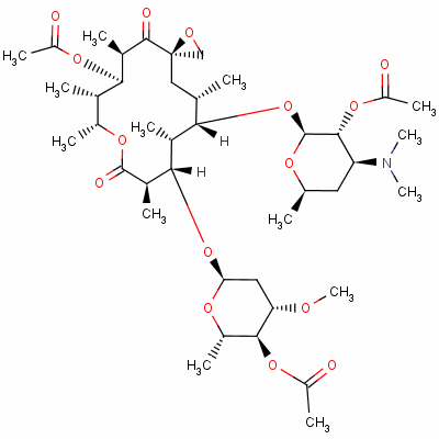 竹桃霉素三乙酸酯結(jié)構(gòu)式_2751-09-9結(jié)構(gòu)式