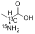 L-Alanine-2-13C,15NStructure,285977-86-8Structure L-Alanine-2-13C,15N Structure,285977-86-8Structure