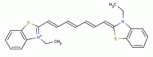 3-乙基-2-[7-(3-乙基-2-苯并噻唑啉)-1,3,5-庚三烯]碘化苯并噻唑結(jié)構(gòu)式_3071-70-3結(jié)構(gòu)式