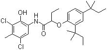 4,6-二氯-5-甲基-2-(2’,4’-二特戊基苯氧基異丁酰胺基)苯酚結構式_31037-84-0結構式
