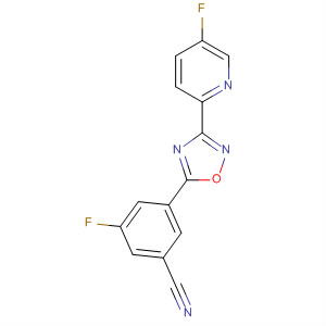3-氟-5-[3-(5-氟吡啶-2-基)-1,2,4-噁二唑-5-基]苯甲腈結(jié)構式_327056-26-8結(jié)構式