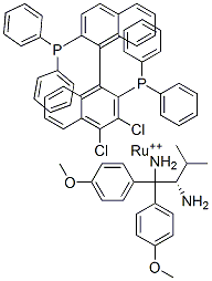 二氯化[(R)-(+)-2,2′-雙(二苯基膦基)-1,1′雙萘基][(2R)(﹣)-1,1′-雙(4-甲氧苯基)-3-結(jié)構(gòu)式_329735-86-6結(jié)構(gòu)式