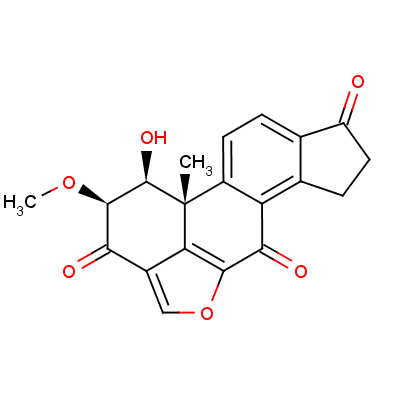 (1S-(1alpha,2alpha,11balpha))-1,7,8,11b-tetrahydro-1-hydroxy-2-methoxy-11b-methylcyclopenta(7,8)phenanthro(10,1-bc)furan-3,6,9(2h)-trioneStructure,3306-52-3Structure (1S-(1alpha,2alpha,11balpha))-1,7,8,11b-tetrahydro-1-hydroxy-2-methoxy-11b-methylcyclopenta(7,8)phenanthro(10,1-bc)furan-3,6,9(2h)-trione Structure,3306-52-3Structure
