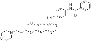 N-[4-[[6-methoxy-7-[3-(4-morpholinyl)propoxy]-4-quinazolinyl]amino]phenyl]benzamide Structure,331771-20-1Structure