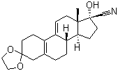Cyclic-3-(1,2-ethanediylacetal)-17β-cyano-17α-hydroxy-estra-5(10),9(11)-dien-3-one Structure,33300-19-5Structure