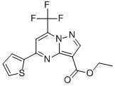 7-三氟甲基-5-(噻吩-2-基)吡唑并[1,5-a]嘧啶-3-羧酸乙酯結(jié)構(gòu)式_333762-01-9結(jié)構(gòu)式
