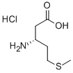 Pentanoic acid, 3-amino-5-(methylthio)-, hydrochloride (1:1), (3R)-Structure,336182-07-1Structure Pentanoic acid, 3-amino-5-(methylthio)-, hydrochloride (1:1), (3R)- Structure,336182-07-1Structure