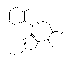 氯噻西泮結(jié)構(gòu)式_33671-46-4結(jié)構(gòu)式