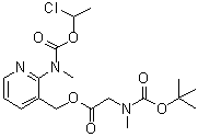 N-methyl-n-(3-[((n-tert-butoxycarbonyl-n-methylamino)acetoxy)methyl]pyridin-2-yl)carbamic acid 1-chloroethyl ester Structure,338990-31-1Structure