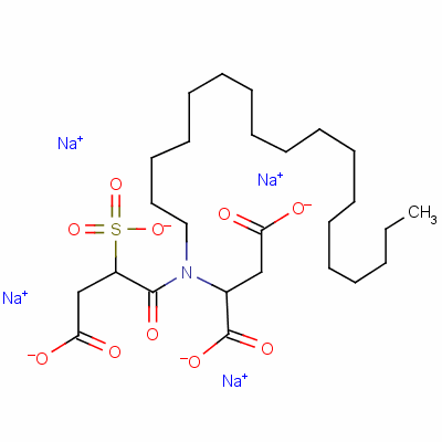 Tetrasodium n-(3-carboxylato-1-oxo-2-sulphonatopropyl)-n-octadecyl-l-aspartateStructure,3401-73-8Structure Tetrasodium n-(3-carboxylato-1-oxo-2-sulphonatopropyl)-n-octadecyl-l-aspartate Structure,3401-73-8Structure