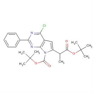 6-(2-(叔丁氧基羰基)乙基)-4-氯-2-苯基-7h-吡咯并[2,3-d]嘧啶-7-羧酸叔丁酯結(jié)構(gòu)式_343633-09-0結(jié)構(gòu)式