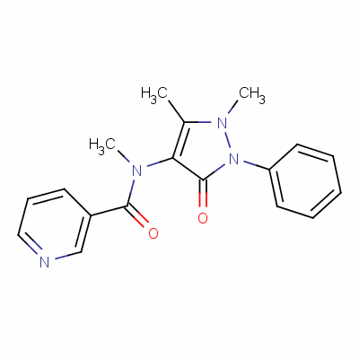 N-(2,3-dihydro-1,5-dimethyl-3-oxo-2-phenyl-1h-pyrazol-4-yl)-n-methylnicotinamideStructure,34760-49-1Structure N-(2,3-dihydro-1,5-dimethyl-3-oxo-2-phenyl-1h-pyrazol-4-yl)-n-methylnicotinamide Structure,34760-49-1Structure