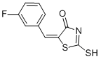 (5E)-5-(3-Fluorobenzylidene)-2-mercapto-1,3-thiazol-4(5H)-oneStructure,349-33-7Structure (5E)-5-(3-Fluorobenzylidene)-2-mercapto-1,3-thiazol-4(5H)-one Structure,349-33-7Structure