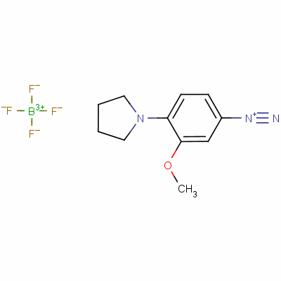 3-Methoxy-4-(1-pyrrolidinyl)benzenediazonium tetrafluoroborateStructure,36576-70-2Structure 3-Methoxy-4-(1-pyrrolidinyl)benzenediazonium tetrafluoroborate Structure,36576-70-2Structure