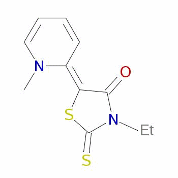 3-乙基-5-(1-甲基-2(1H)-吡啶基亞基)-2-硫代-1,3-噻唑烷-4-酮結(jié)構(gòu)式_36772-64-2結(jié)構(gòu)式