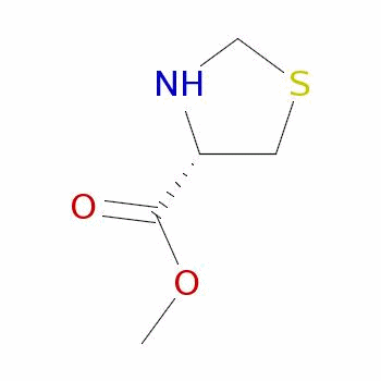 (s)-噻唑烷-4-羧酸甲酯結(jié)構(gòu)式_39254-90-5結(jié)構(gòu)式