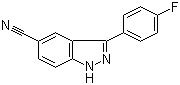 3-(4-氟苯基)-1H-吲唑-5-甲腈結(jié)構(gòu)式_395100-12-6結(jié)構(gòu)式