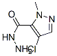 1H-pyrazole-5-carboxylicacid,4-chloro-1-methyl-,hydrazide(9ci)Structure,400878-07-1Structure 1H-pyrazole-5-carboxylicacid,4-chloro-1-methyl-,hydrazide(9ci) Structure,400878-07-1Structure
