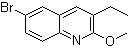 Quinoline, 6-bromo-3-ethyl-2-methoxy-Structure,409346-71-0Structure Quinoline, 6-bromo-3-ethyl-2-methoxy- Structure,409346-71-0Structure