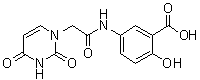 5-[[2-(3,4-二氫-2,4-二氧代-1(2H)-嘧啶)乙?；鵠氨基]-2-羥基-苯甲酸結(jié)構(gòu)式_4116-41-0結(jié)構(gòu)式