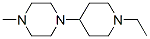 Piperazine, 1-(1-ethyl-4-piperidinyl)-4-methyl-(9ci)Structure,416861-95-5Structure Piperazine, 1-(1-ethyl-4-piperidinyl)-4-methyl-(9ci) Structure,416861-95-5Structure
