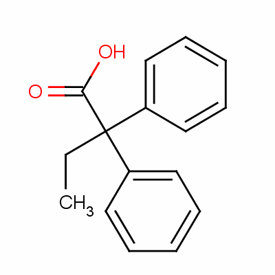 2,2-二苯基丁酸結(jié)構式_4226-57-7結(jié)構式