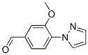 3-Methoxy-4-(1H-pyrazol-1-yl)benzaldehydeStructure,433920-87-7Structure 3-Methoxy-4-(1H-pyrazol-1-yl)benzaldehyde Structure,433920-87-7Structure