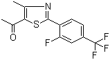 1-(2-(2-氟-4-(三氟甲基)苯基)-4-甲基噻唑-5-基)乙酮結(jié)構(gòu)式_447406-74-8結(jié)構(gòu)式