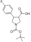 (3R,4r)-4-(4-氟苯基)-1,3-吡咯烷二羧酸 1-(1,1-二甲基乙基)酯結構式_455954-94-6結構式