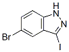5-Bromo-3-iodo-1H-indazoleStructure,459133-66-5Structure 5-Bromo-3-iodo-1H-indazole Structure,459133-66-5Structure