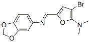 n-[[4-溴-5-(二甲基氨基)-2-呋喃]亞甲基]-1,3-苯并二氧雜環(huán)戊烯l-5-胺結構式_471263-37-3結構式