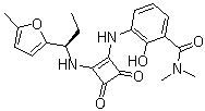 (R)-2-hydroxy-n,n-dimethyl-3-(2-(1-(5-methylfuran-2-yl)propylamino)-3,4-dioxocyclobut-1-enylamino)benzamideStructure,473727-83-2Structure (R)-2-hydroxy-n,n-dimethyl-3-(2-(1-(5-methylfuran-2-yl)propylamino)-3,4-dioxocyclobut-1-enylamino)benzamide Structure,473727-83-2Structure