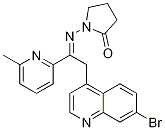 (Z)-1-(2-(7-溴喹啉-4-基)-1-(6-甲基吡啶-2-基)亞乙基氨基)吡咯烷-2-酮結(jié)構(gòu)式_476473-60-6結(jié)構(gòu)式