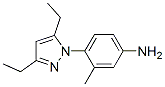Benzenamine, 4-(3,5-diethyl-1h-pyrazol-1-yl)-3-methyl-(9ci)Structure,481068-97-7Structure Benzenamine, 4-(3,5-diethyl-1h-pyrazol-1-yl)-3-methyl-(9ci) Structure,481068-97-7Structure