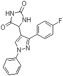 5-(3-(4-Fluorophenyl)-1-phenyl-1h-pyrazol-4-yl)imidazolidine-2,4-dioneStructure,484049-04-9Structure 5-(3-(4-Fluorophenyl)-1-phenyl-1h-pyrazol-4-yl)imidazolidine-2,4-dione Structure,484049-04-9Structure