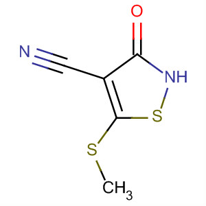 2,3-Dihydro-5-(methylthio)-3-oxo-4-isothiazolecarbonitrileStructure,4886-02-6Structure 2,3-Dihydro-5-(methylthio)-3-oxo-4-isothiazolecarbonitrile Structure,4886-02-6Structure