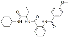(9ci)-n-[1-[(環(huán)己基氨基)羰基]丙基]-2-[(4-甲氧基苯甲?；?氨基]-苯甲酰胺結(jié)構(gòu)式_499105-01-0結(jié)構(gòu)式
